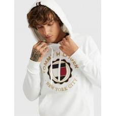 Tommy Hilfiger Icon Roundall Gold Hoodie White 
