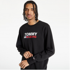 Tommy Hilfiger Corp Logo Crew Neck Sweater Black