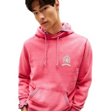 Tommy Jeans Reg Washed Crest Paly Hood Vintage Cerise