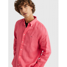 Tommy Hilfiger WCC Premium Linen L/S Shirt Deep Crimson Fruit