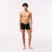 Lacoste 3 Pack Crocodile Print Trunks Black