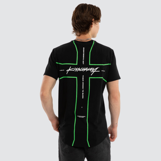 Kiss Chacey Crossover Dual Curved Tee Jet Black Kiss Chacey Crossover Dual Curved Tee Jet Black