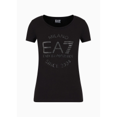 EA7 Emporio Armani Logo Series Crossover Tee Black WMNS