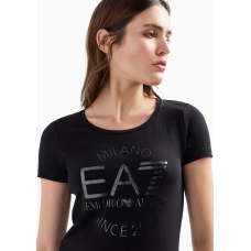 EA7 Emporio Armani Logo Series Crossover Tee Black WMNS EA7 Emporio Armani Logo Series Crossover Tee Black WMNS