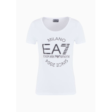 EA7 Emporio Armani Logo Series Crossover Tee White WMNS