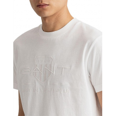 Gant D1 Tonal Archive Shield T-Shirt Eggshell
