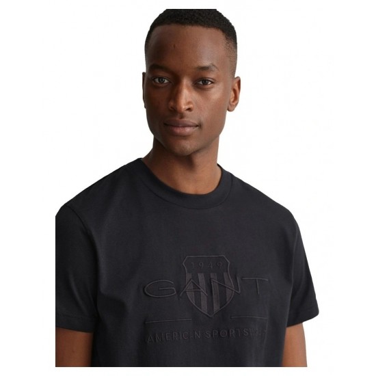 Gant D1 Tonal Archive Shield T-Shirt Black