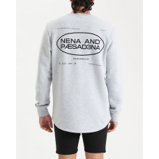 Nena and Pasadena Dead Draw Dual Curved Sweater Grey Marle