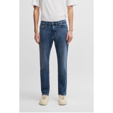 Boss Delaware Slim-fit Jeans in Blue Comfort Stretch Denim Mid Blue