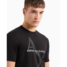 Armani Exchange Diagonal Logo Tee Black