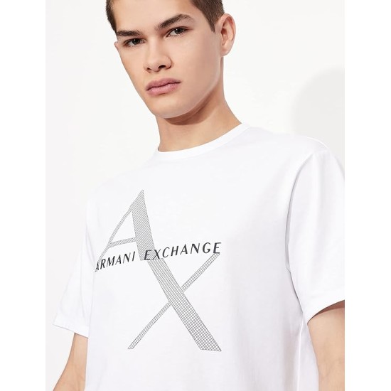 Armani Exchange Diagonal Logo Tee White