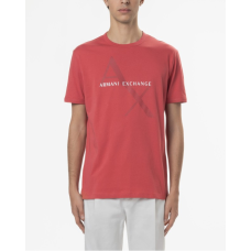 Armani Exchange Diagonal Logo Tee Red