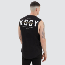 Kiss Chacey Divided Curved Muscle Tee Jet Black