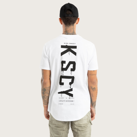 Kiss Chacey Division Dual Curved Tee White 2.0 Kiss Chacey Division Dual Curved Tee White 2.0