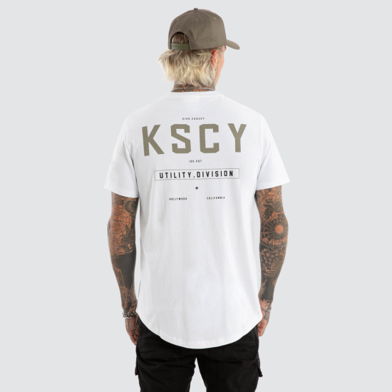 Kiss Chacey Division Dual Curved Tee Optical White