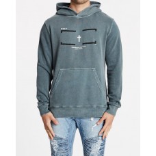 Kiss Chacey Downpour Step Hem Hooded Sweater Pigment Slate