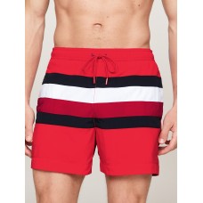 Tommy Hilfiger Medium Drawstring Swim Shorts Daring Scarlet