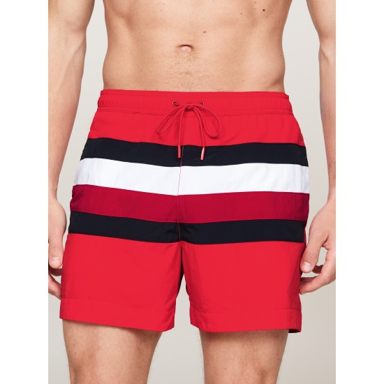 Tommy Hilfiger Medium Drawstring Swim Shorts Daring Scarlet