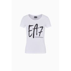 EA7 Emporio Armani Glitter Tee White WMNS