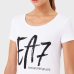 EA7 Emporio Armani Glitter Tee White WMNS