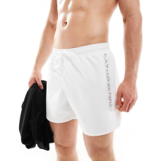 EA7 Emporio Armani Swim Shorts Big Logo White