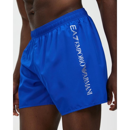 EA7 Emporio Armani Swim Shorts Big Logo Blue