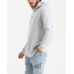 Nena and Pasadena Eight Rank Hooded Dual Curved Sweater Grey Marle