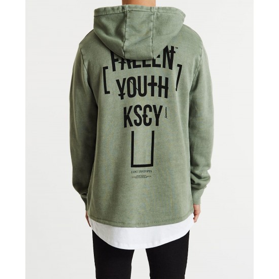 Kiss Chacey Empty Layered Hooded Sweater Pigment Slate