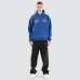 Nena and Pasadena Etiquette Box Fit Hoodie Cobalt Blue