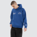 Nena and Pasadena Etiquette Box Fit Hoodie Cobalt Blue