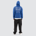 Nena and Pasadena Etiquette Box Fit Hoodie Cobalt Blue