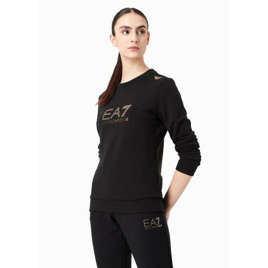 EA7 Emporio Armani Evolution viscose-blend Sweater Black WMNS