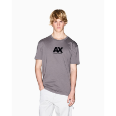 Armani Exchange Felt Logo Tee Dark Gull Grey