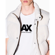 Armani Exchange Felt Logo Tee White