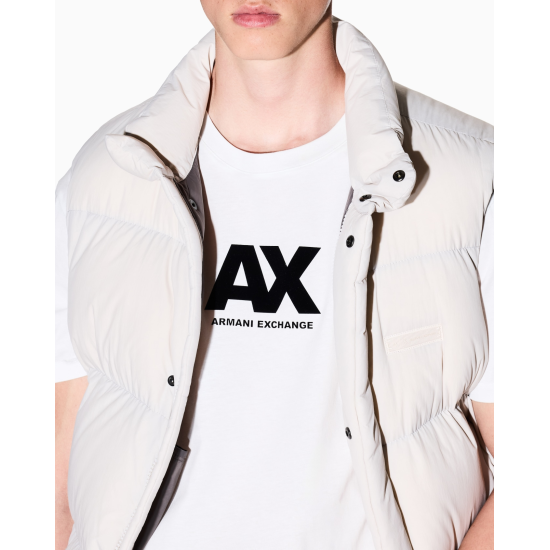 Armani Exchange Felt Logo Tee White