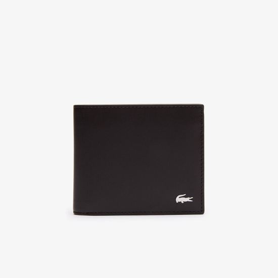 Lacoste Fitzgerald Coin and Cards Leather Wallet Dark Brown