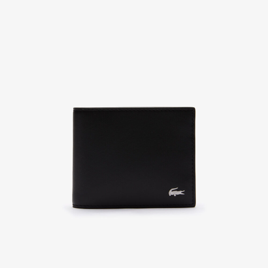 Lacoste Fitzgerald Leather Six Card Wallet Black