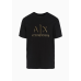 Armani Exchange Flocked Logo Tee Black