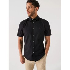 Tommy Hilfiger Flex Poplin Solid S/S Shirt Black