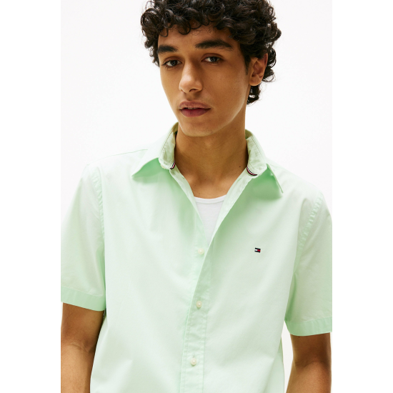 Tommy Hilfiger Flex Poplin Solid S/S Shirt Opal Green