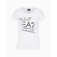 EA7 Emporio Armani Logo Series Foil Print Tee White