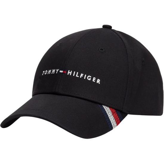 Tommy Hilfiger Foundation 6 Panel Cotton Cap Black