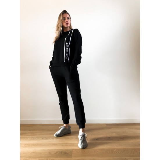Fox + Velvet Cosy Sweater Washed Black