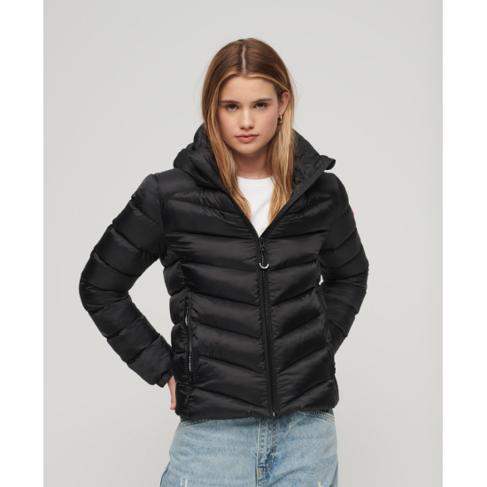 Superdry Hooded Fuji Padded Jacket Black