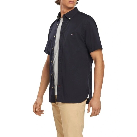 Tommy Hilfiger Flex Poplin Reg Fit S/S Desert Sky