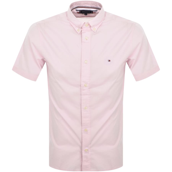 Tommy Hilfiger Flex Poplin Reg Fit S/S Light Pink 