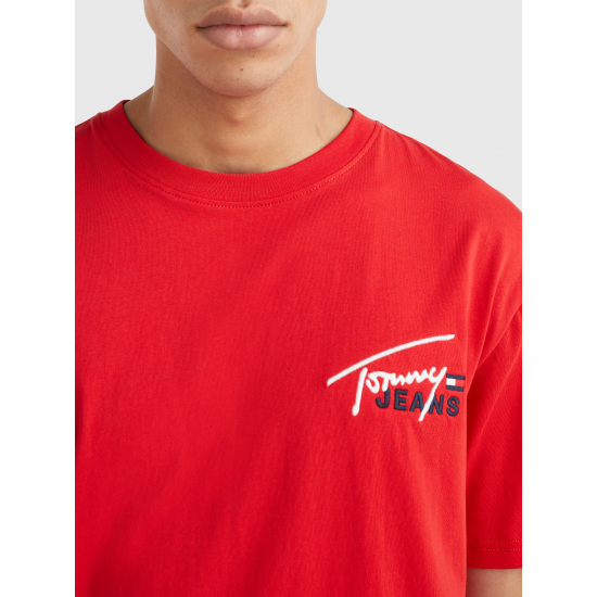 Tommy Jeans Classic Graphic Signature Tee Deep Crimson