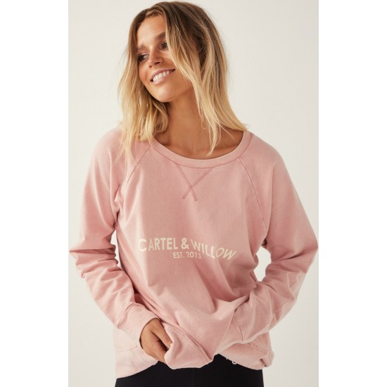 Cartel & Willow Gigi Sweater Pink Sandwash
