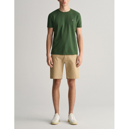 Gant Slim Fit Twill Short Dark Khaki