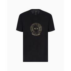 Armani Exchange Gold Centre Logo Tee Black